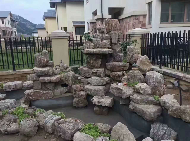 庭院龜紋石小型假山制作